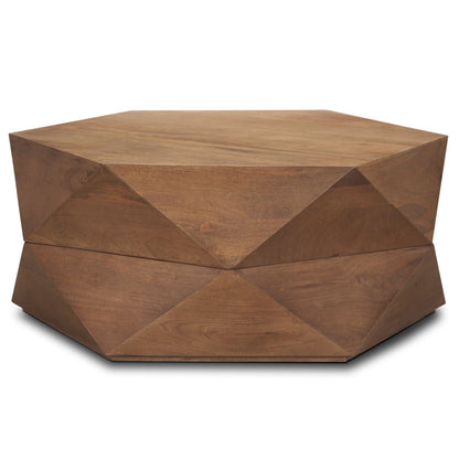 Mercana Arreto Wooden Hexagonal Coffee Table