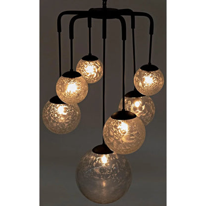 Artemis Chandelier, Steel with Black Finish