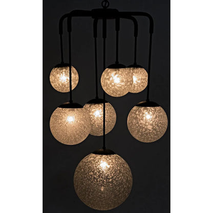 Artemis Chandelier, Steel with Black Finish