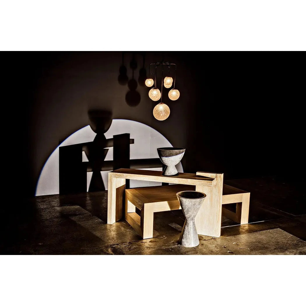 Artemis Chandelier, Steel with Black Finish