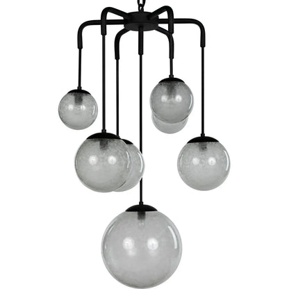 Artemis Chandelier, Steel with Black Finish