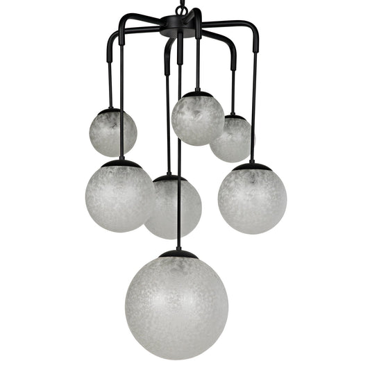 Artemis Chandelier, Steel with Black Finish-Chandeliers-Noir-Sideboards and Things