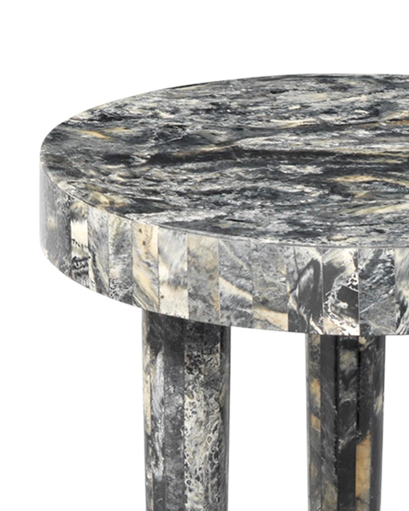 Artemis Large Black Resin Mid Century Modern Side Table Side Tables Sideboards and Things By Jamie Young