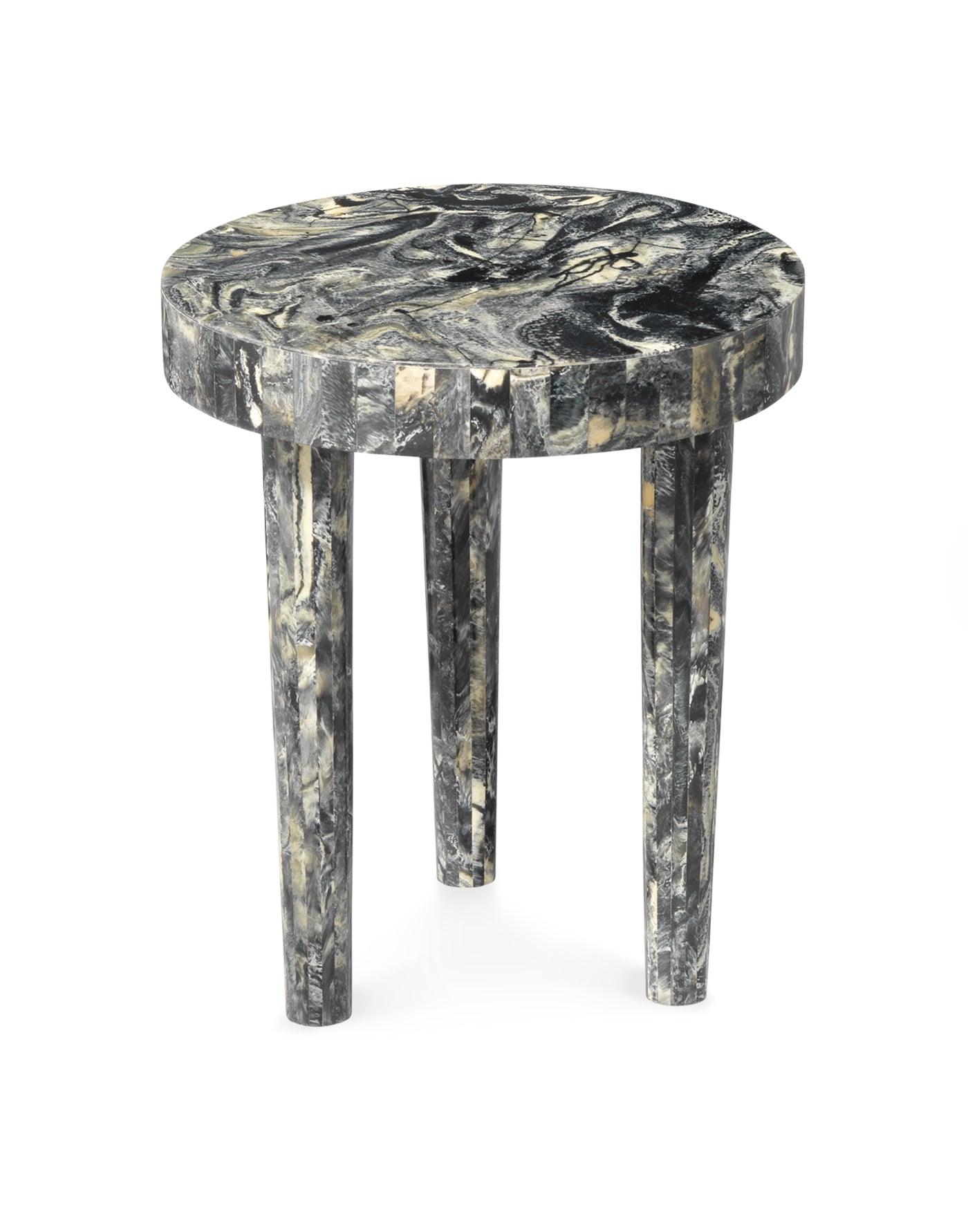 Artemis Large Black Resin Mid Century Modern Side Table Side Tables Sideboards and Things By Jamie Young