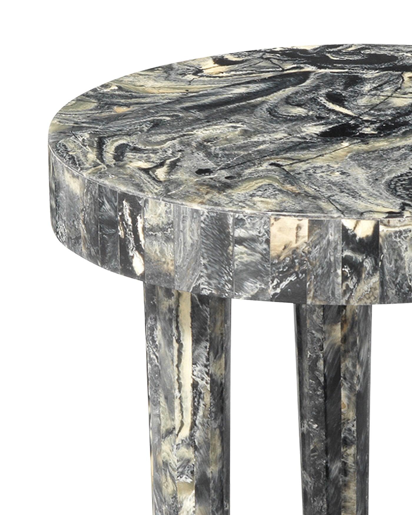 Artemis Large Black Resin Mid Century Modern Side Table Side Tables Sideboards and Things By Jamie Young