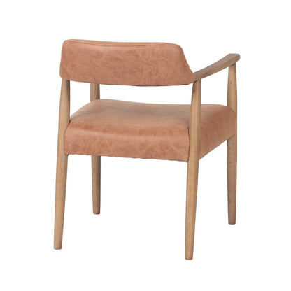 LH Home Artemis Top Grain Leather Dining Chair (Set of 2)
