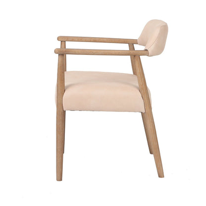 LH Home Artemis Top Grain Leather Dining Chair (Set of 2)