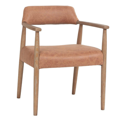 LH Home Artemis Top Grain Leather Dining Chair (Set of 2)