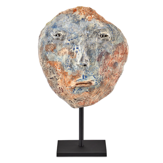 Artisan Medium Face Disc-Statues & Sculptures-Currey & Co-Sideboards and Things