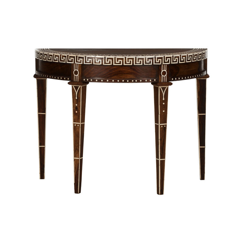 Chelsea House Aryana Demilune Shaped Artistic Wood Table