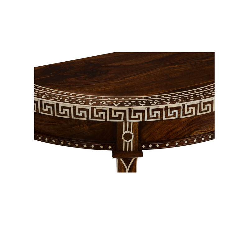 Chelsea House Aryana Demilune Shaped Artistic Wood Table