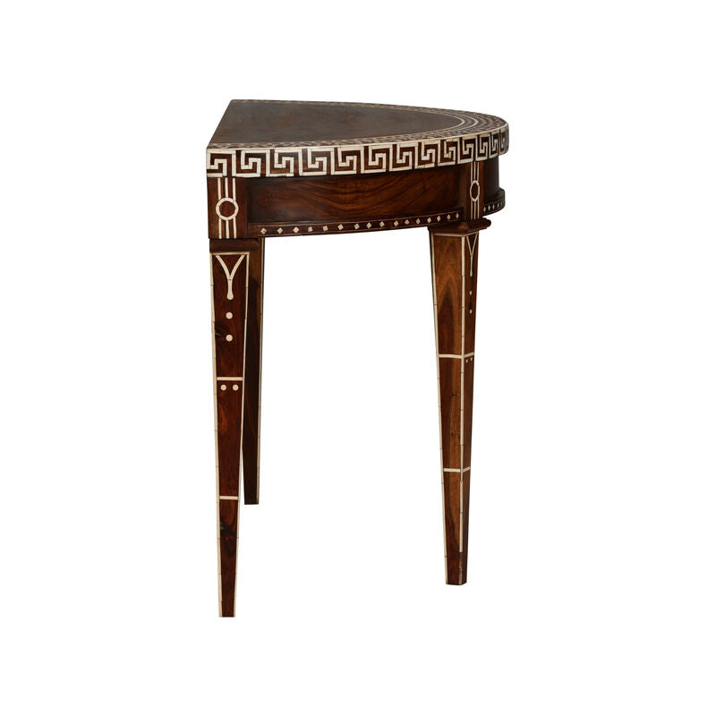 Chelsea House Aryana Demilune Shaped Artistic Wood Table