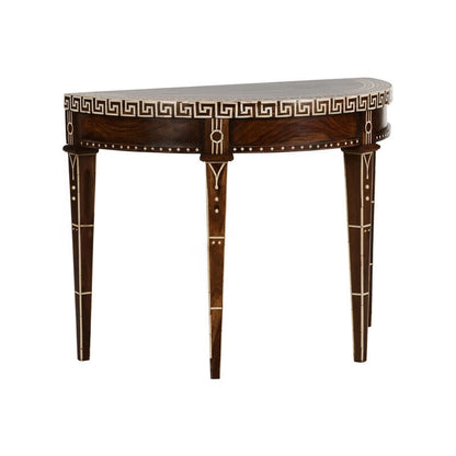 Chelsea House Aryana Demilune Shaped Artistic Wood Table