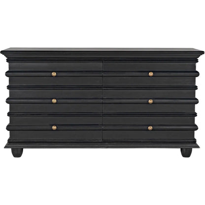 Noir Ascona Wood Black Chest