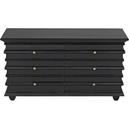 Noir Ascona Wood Black Chest
