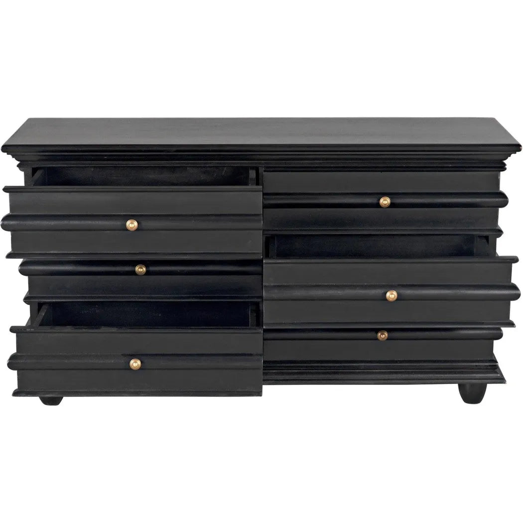 Noir Ascona Wood Black Chest
