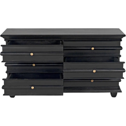 Noir Ascona Wood Black Chest