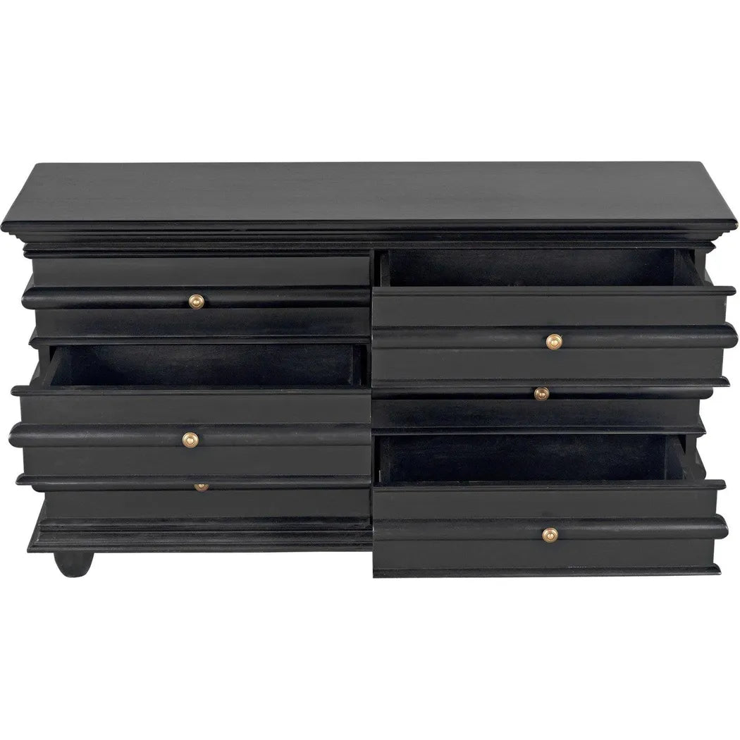 Noir Ascona Wood Black Chest
