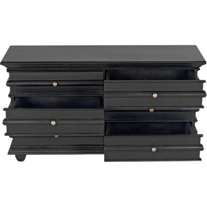 Noir Ascona Wood Black Chest