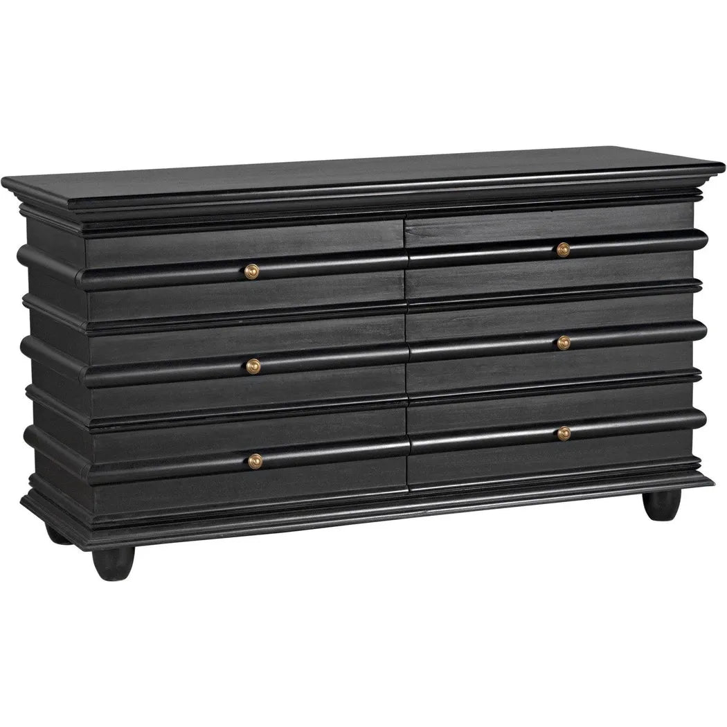 Noir Ascona Wood Black Chest