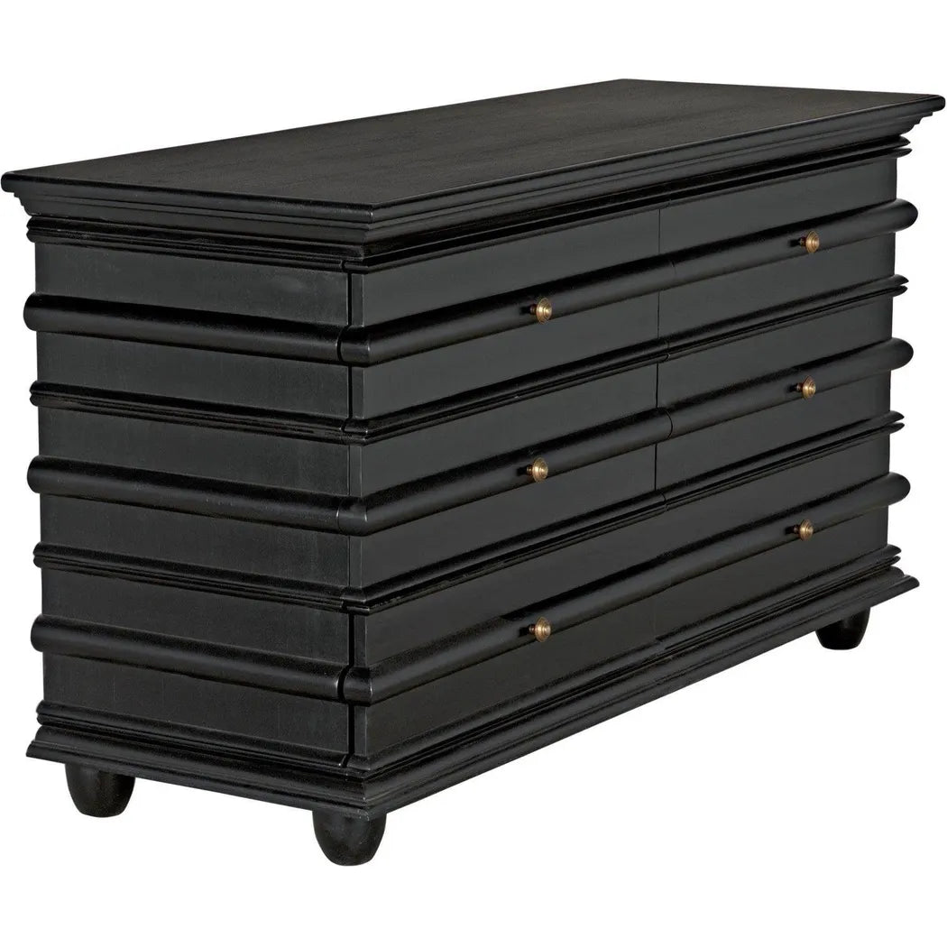 Noir Ascona Wood Black Chest