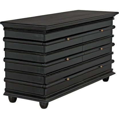 Noir Ascona Wood Black Chest
