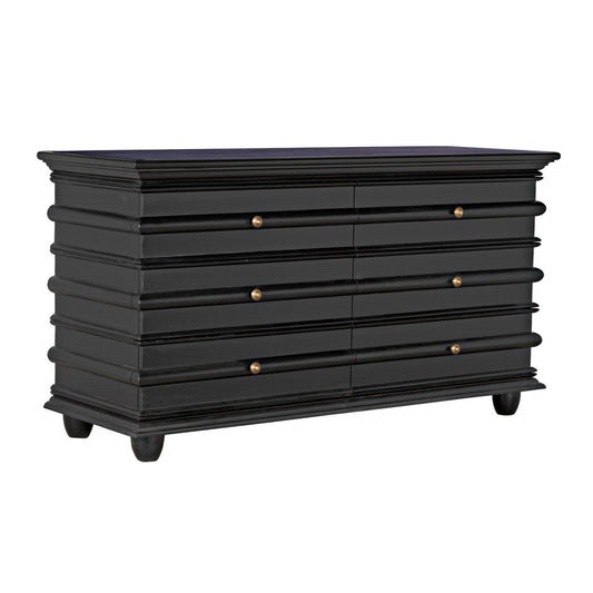 Ascona Wood Black Chest-Chests-Noir-Sideboards and Things