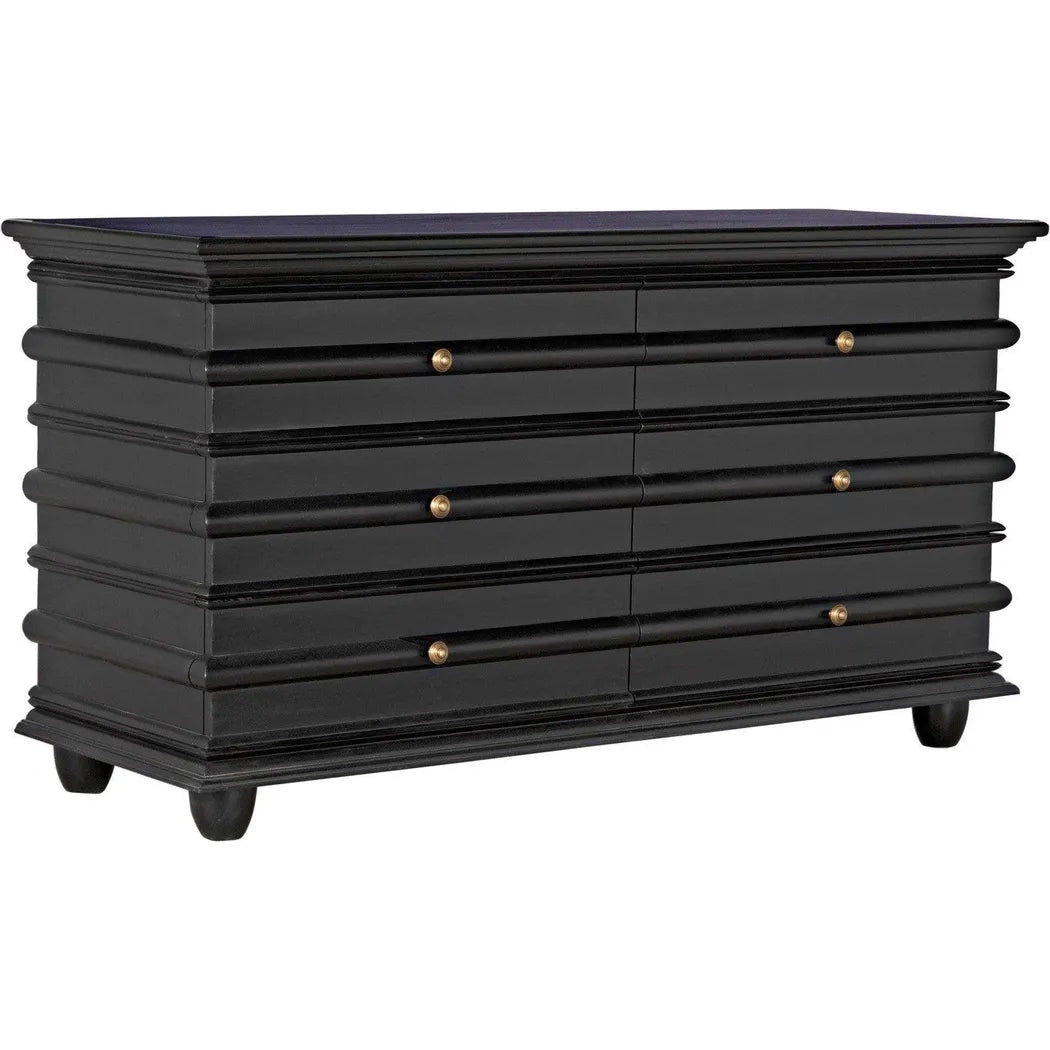 Noir Ascona Wood Black Chest