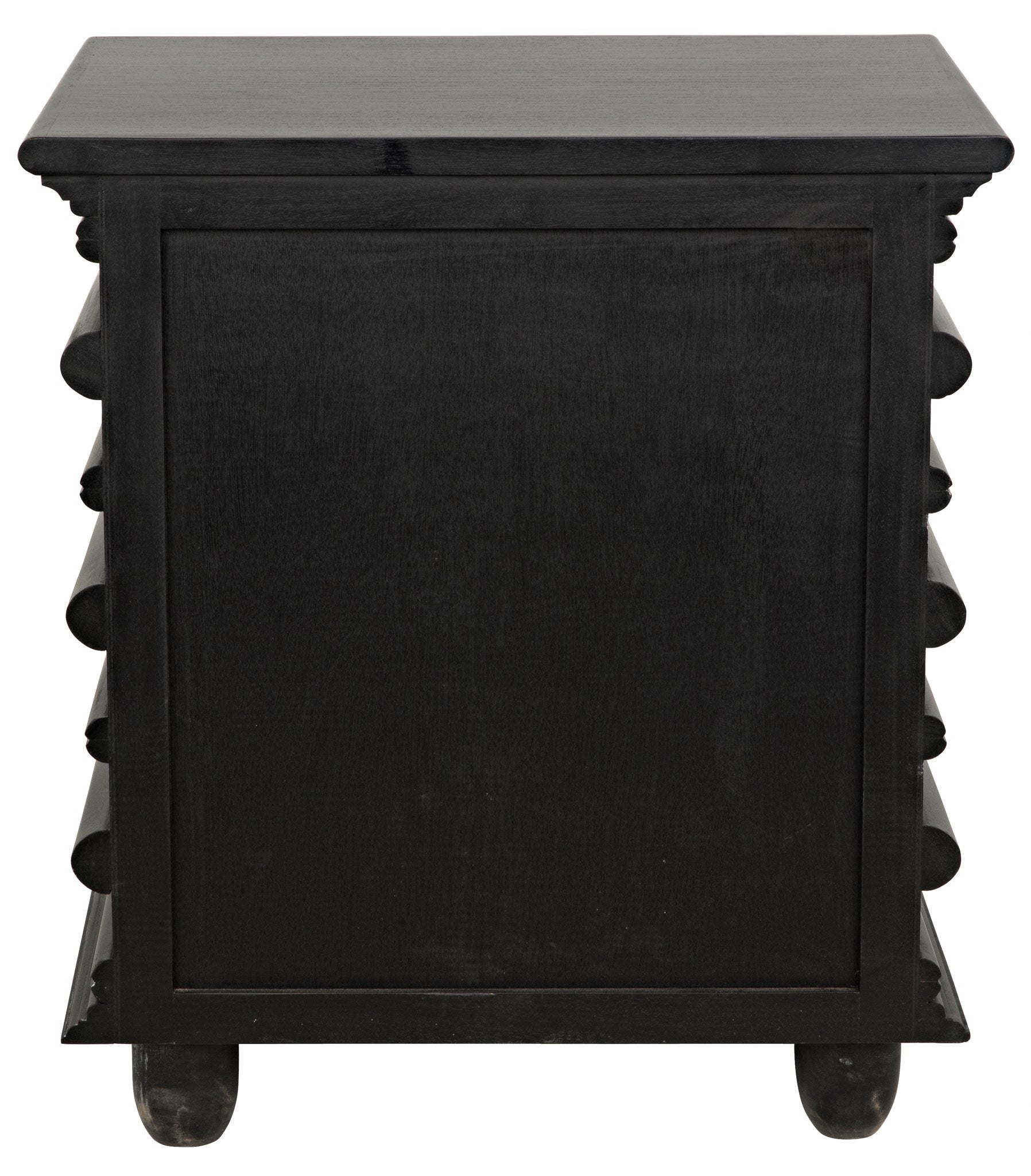 Ascona Wood Black Rectangle Side Table-Side Tables-Noir-Sideboards and Things