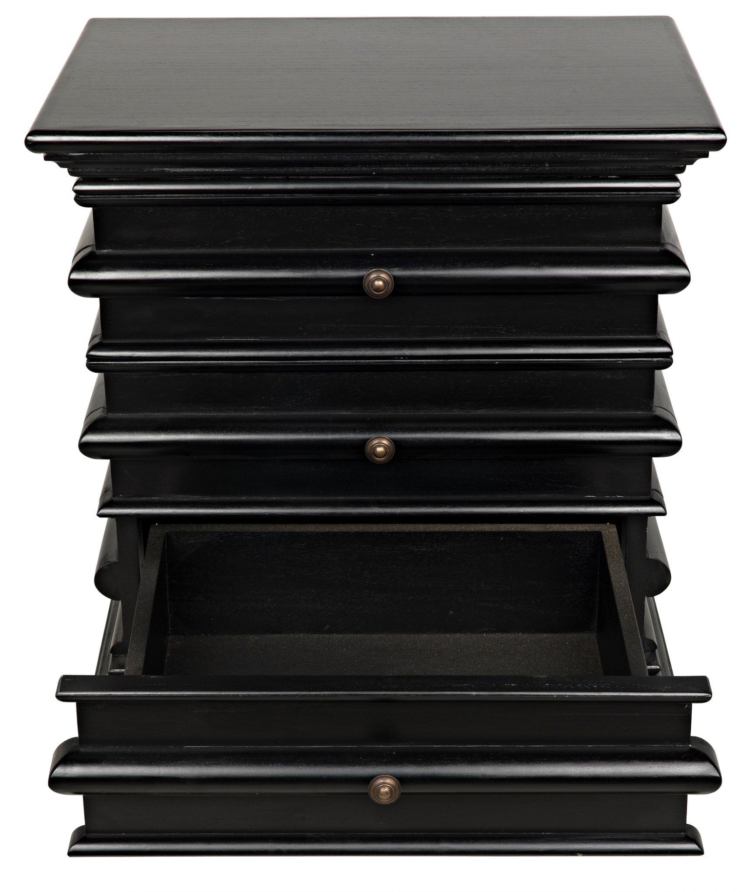 Ascona Wood Black Rectangle Side Table-Side Tables-Noir-Sideboards and Things