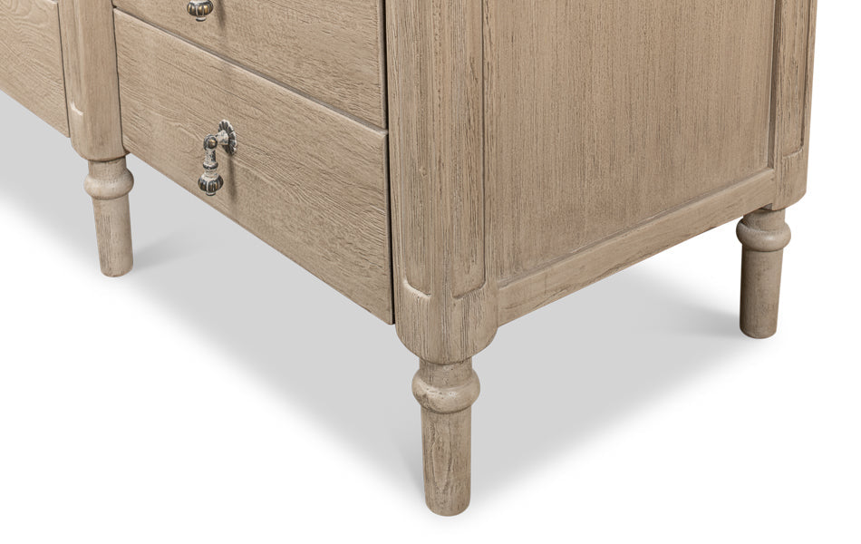 Asher 9 Drawer Sideboard Buffet for Dining Room-Sideboards-Sarreid-LOOMLAN