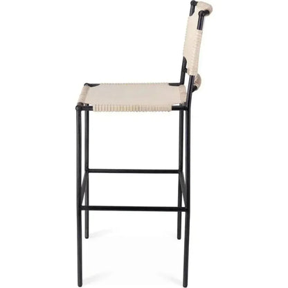 Asher Full Grain Leather Bar Stool