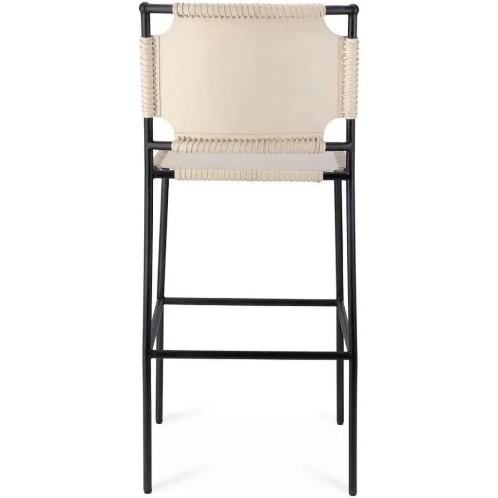 Asher Full Grain Leather Bar Stool