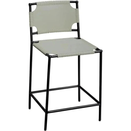 Jamie Young Asher Full Grain Leather Counter Stool