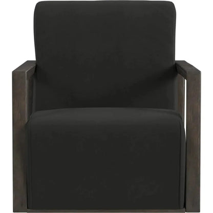 Bassett Mirror Asher Wood Black Accent Arm Chair
