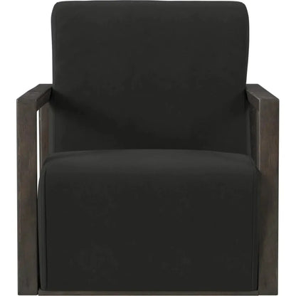 Bassett Mirror Asher Wood Black Accent Arm Chair