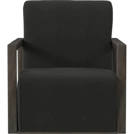 Bassett Mirror Asher Wood Black Accent Arm Chair