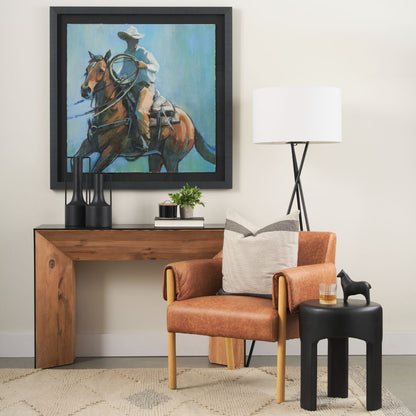 Mercana Ashton Brown Leather Accent Chair
