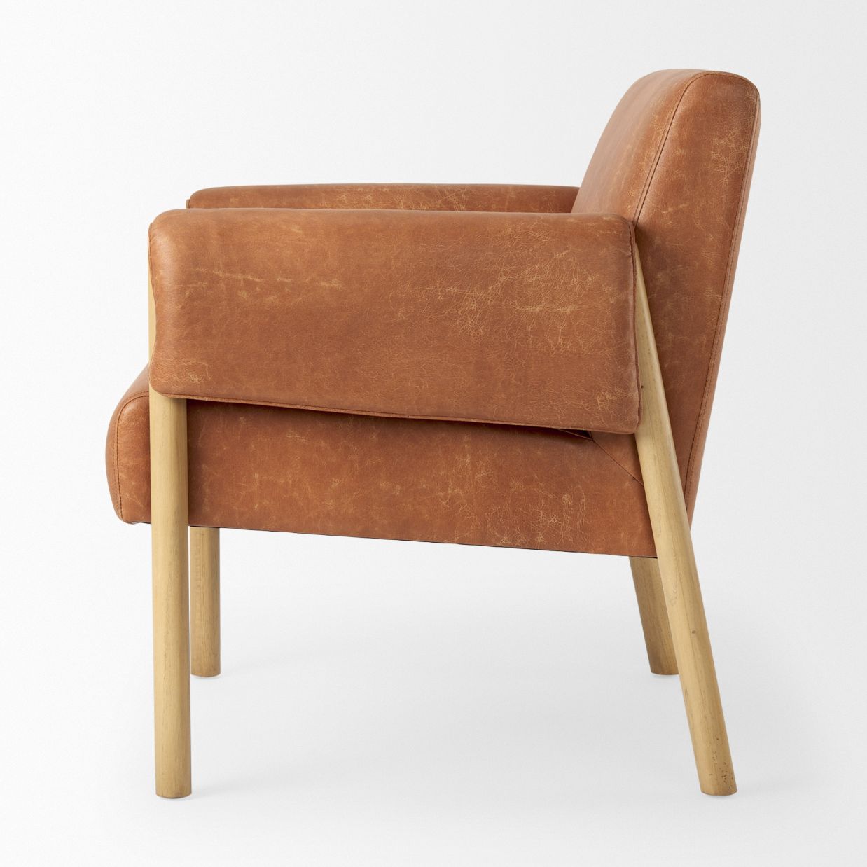 Mercana Ashton Brown Leather Accent Chair