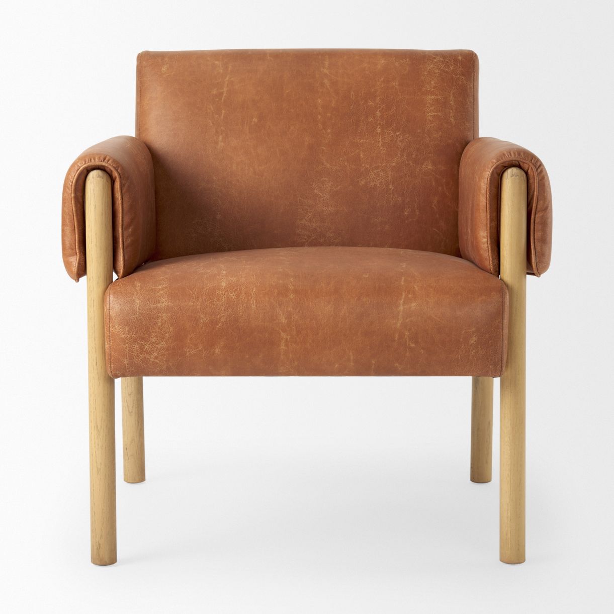 Mercana Ashton Brown Leather Accent Chair