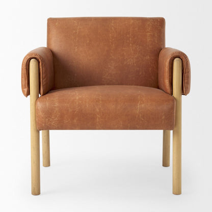 Mercana Ashton Brown Leather Accent Chair