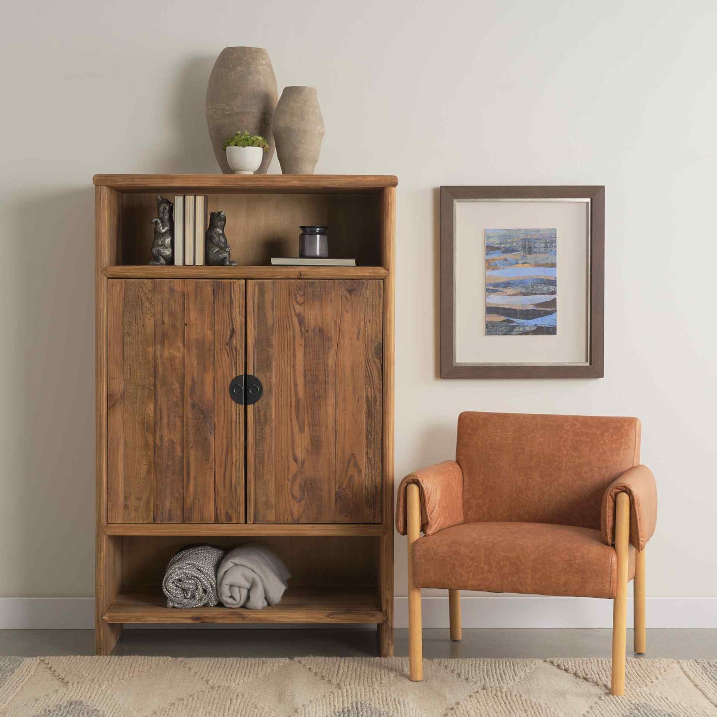 Mercana Ashton Brown Leather Accent Chair