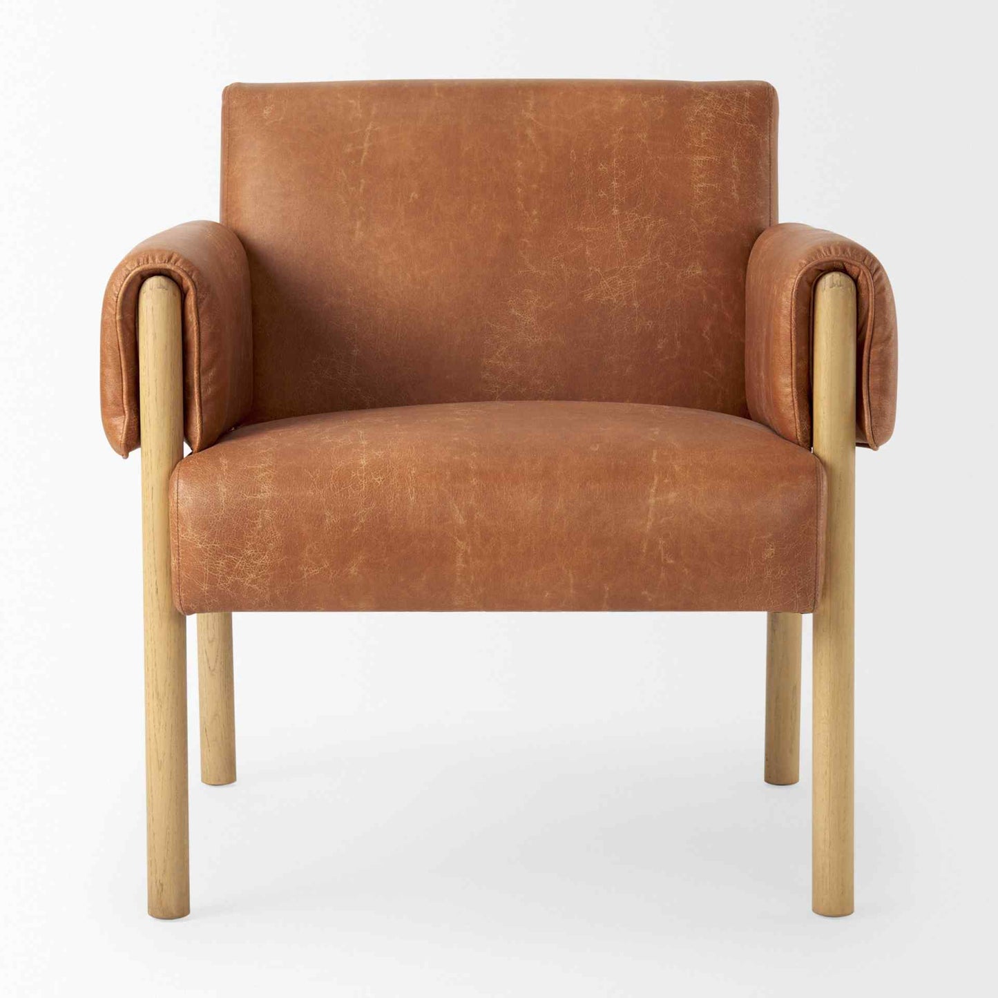 Mercana Ashton Brown Leather Accent Chair