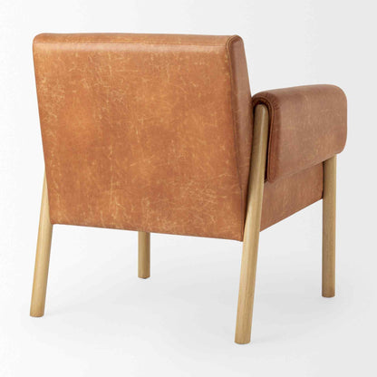 Mercana Ashton Brown Leather Accent Chair