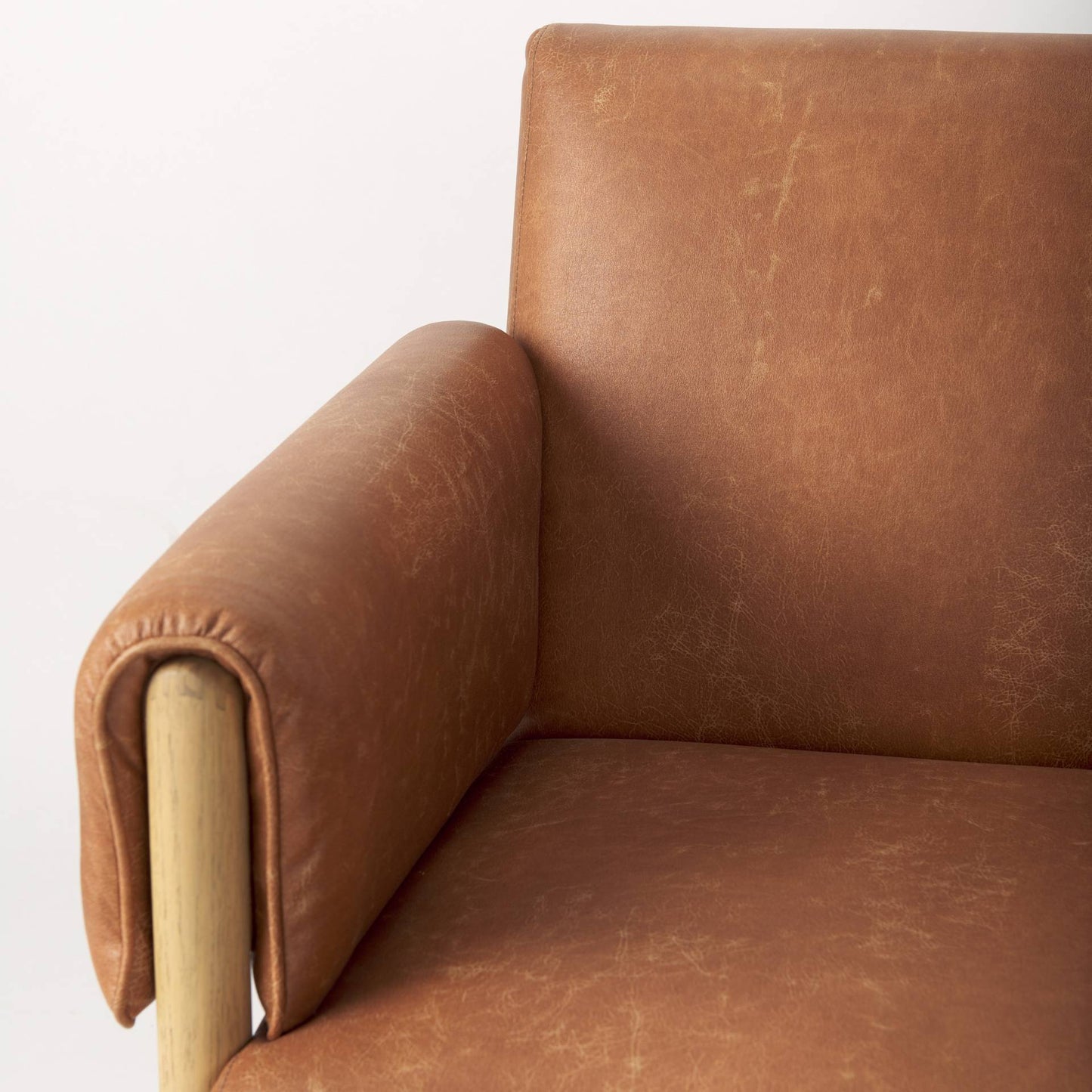 Mercana Ashton Brown Leather Accent Chair