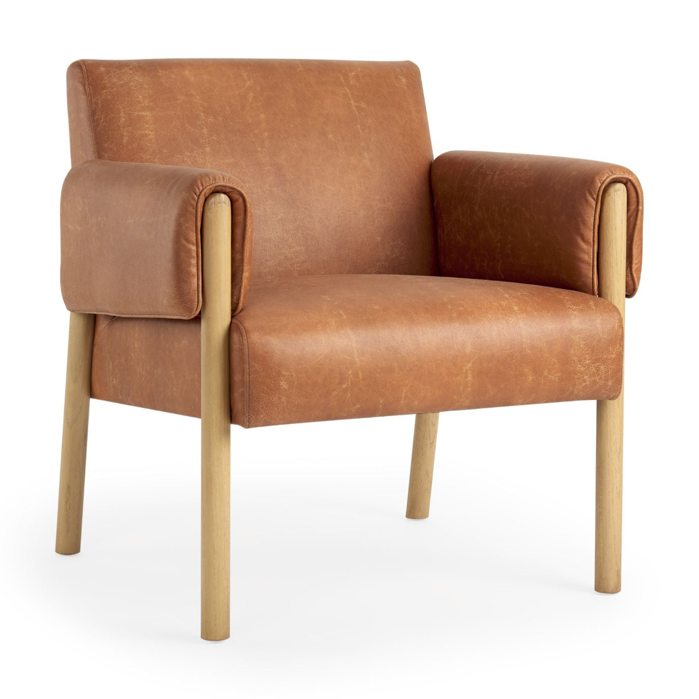 Mercana Ashton Brown Leather Accent Chair