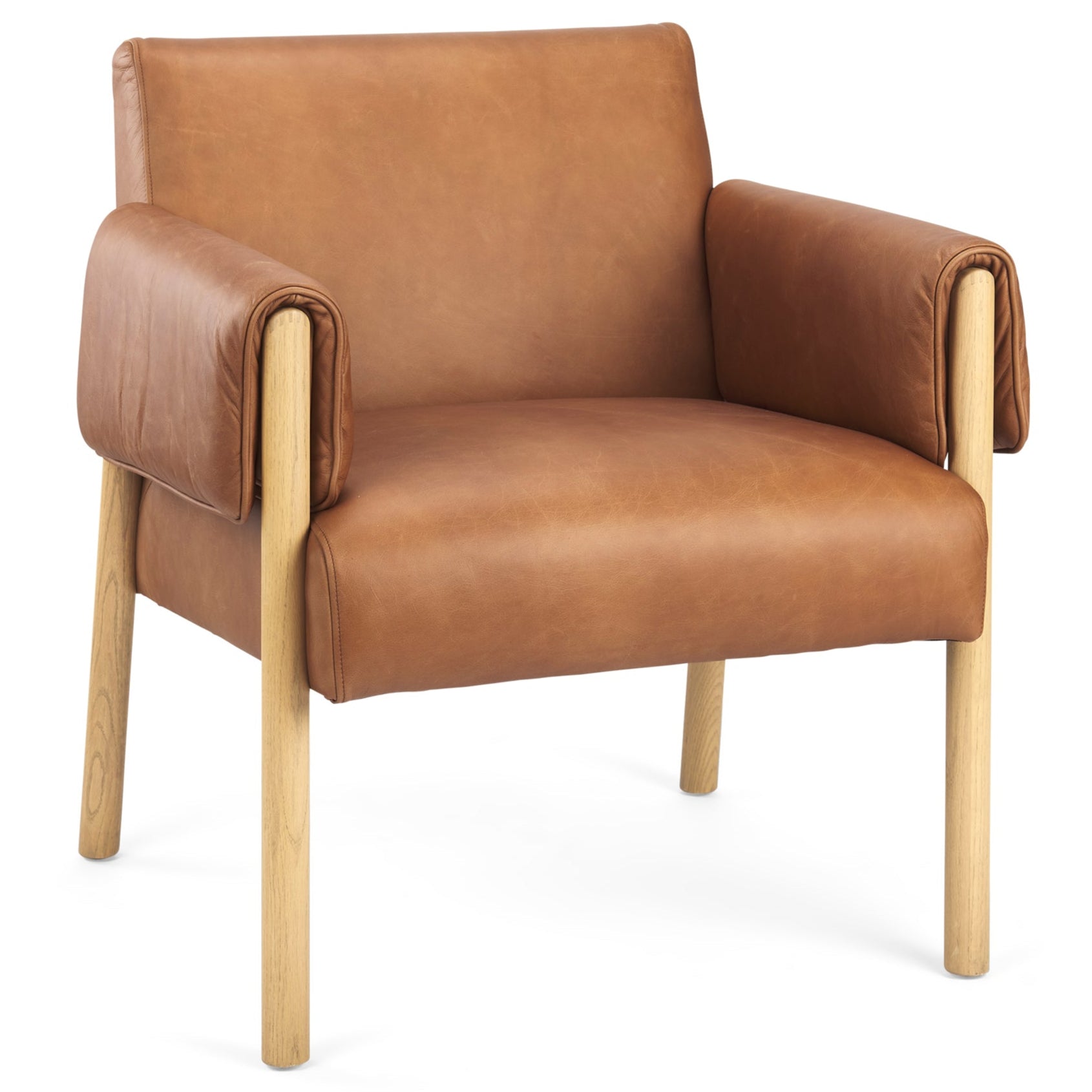 Mercana Ashton Brown Leather Accent Chair