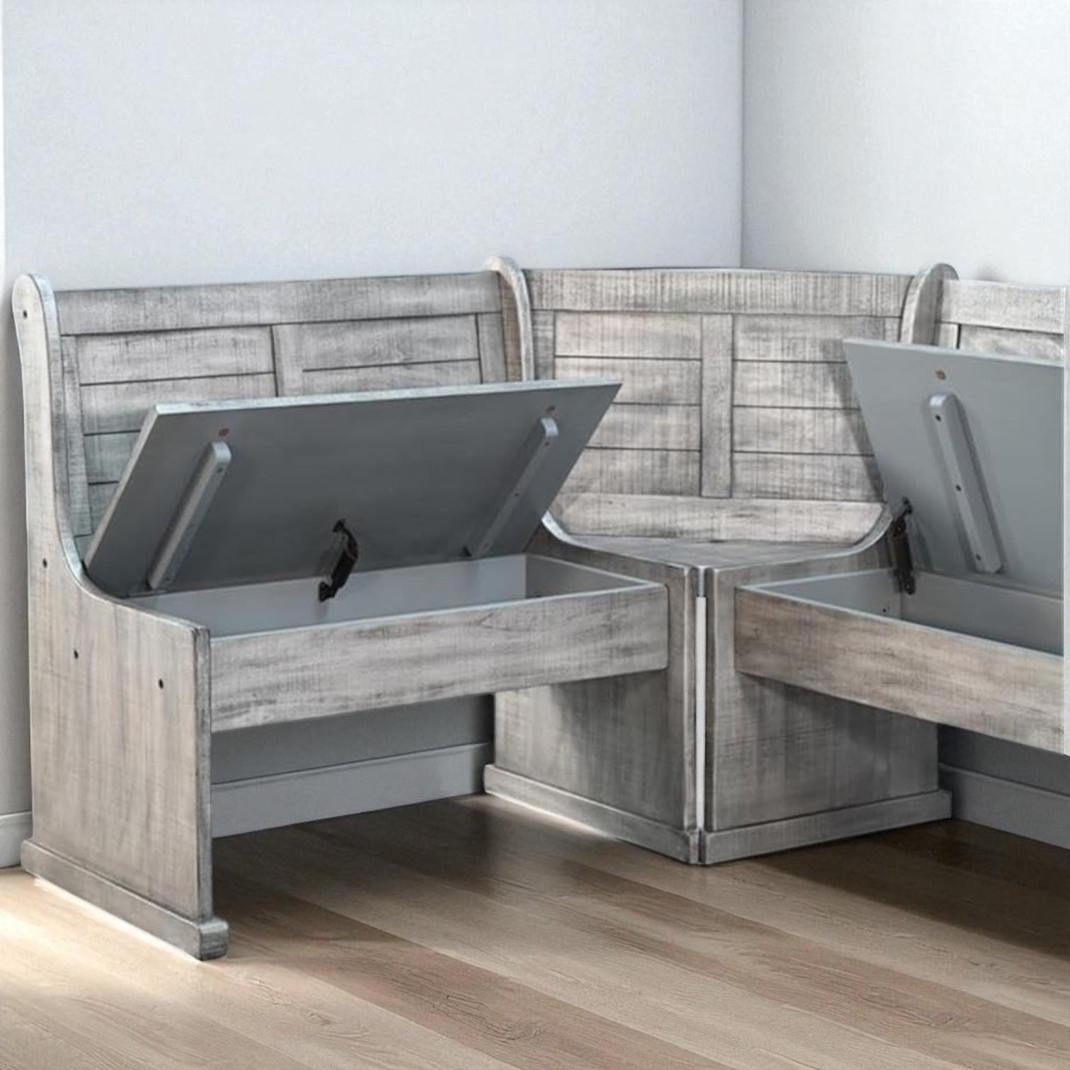 Aspen Valley Wooden Breakfast Nook Set-Dining Table Sets-Sunny D-LOOMLAN