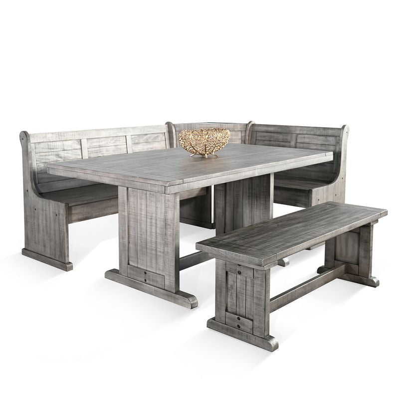 Aspen Valley Wooden Breakfast Nook Set-Dining Table Sets-Sunny D-LOOMLAN