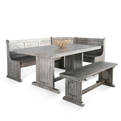 Aspen Valley Wooden Breakfast Nook Set-Dining Table Sets-Sunny D-LOOMLAN